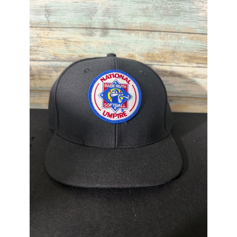 Richardson Umpire Hat 7 3/8 Black NEW Babe Ruth Softball Fitted Cap UMP 530